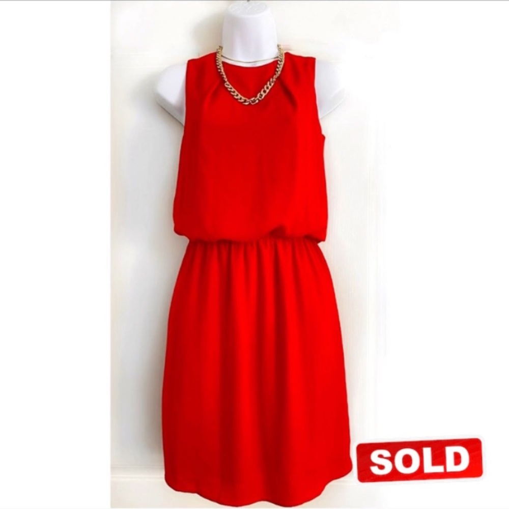 ✨SOLD ON MERCARI✨H&M Red Sleeveless Dress